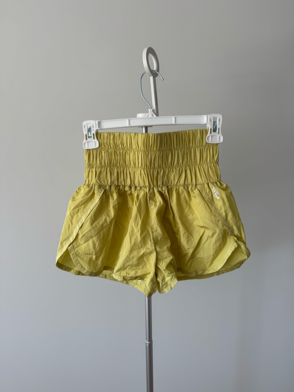 FREE PEOPLE FP Movement The Way Home Shorts In Pomelo Yellow NWOT